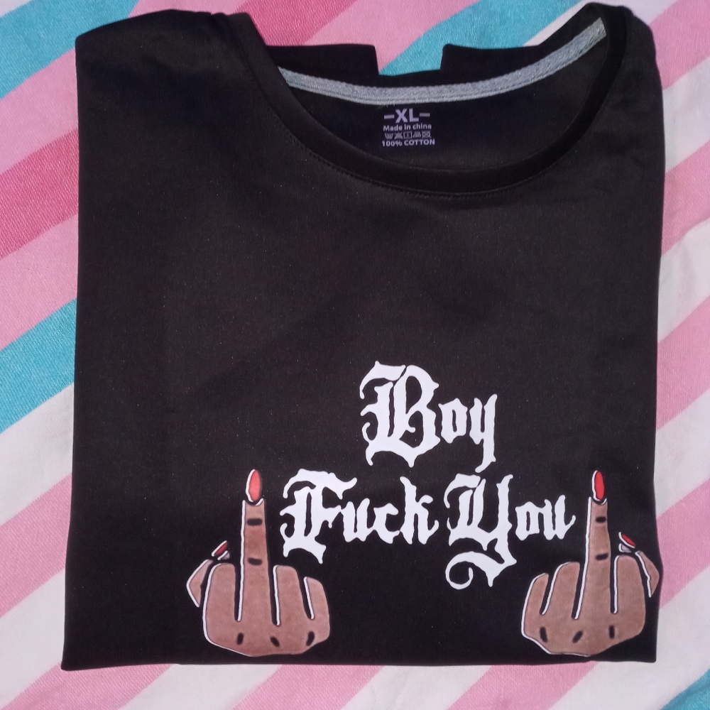 Black "Boy Fuck You" Sweater